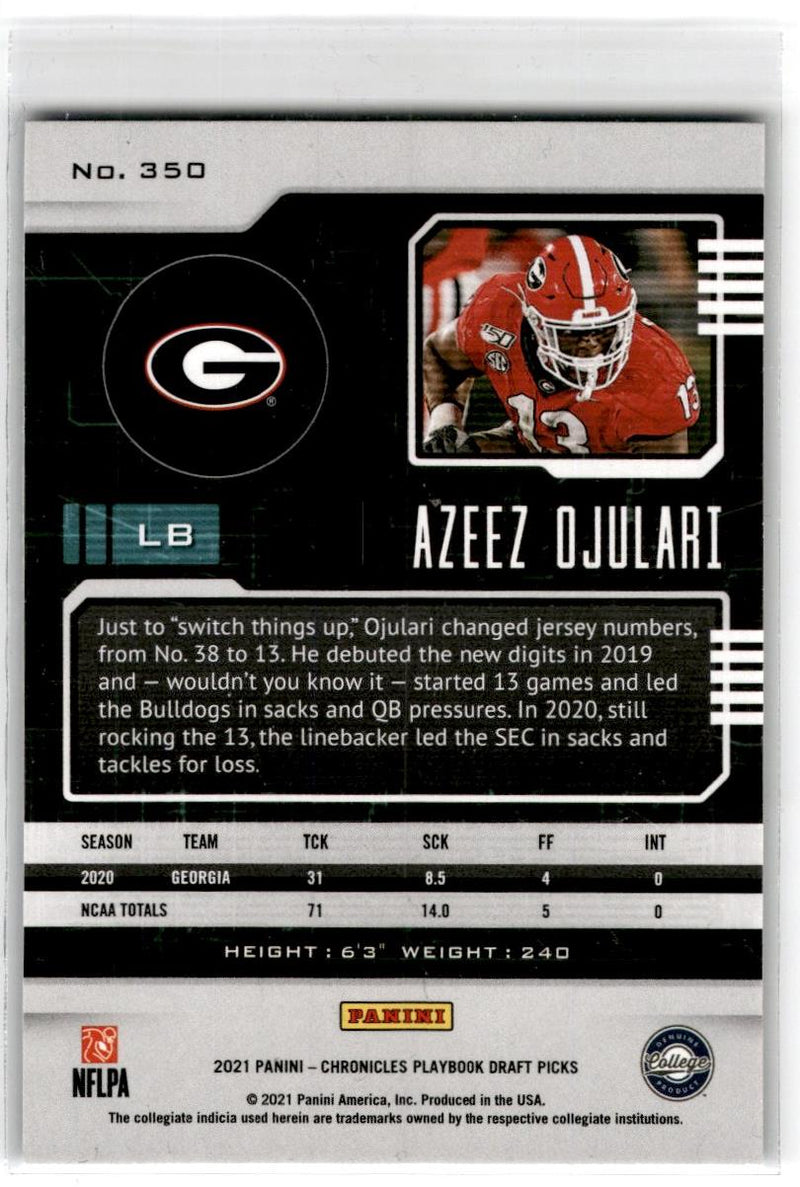 2021 Panini Chronicles Draft Picks Flux Base Bronze Azeez Ojulari