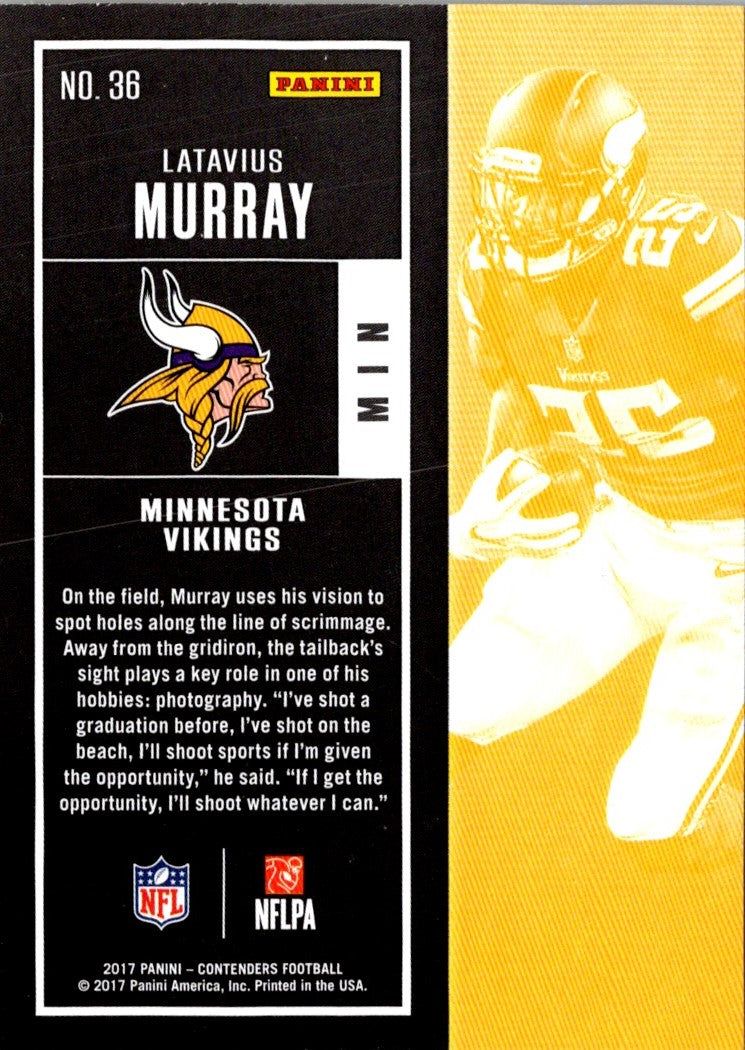 2017 Panini Contenders Latavius Murray