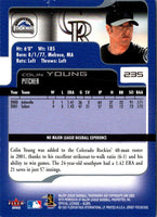 2002 Fleer Focus JE Colin Young #235 Rookie