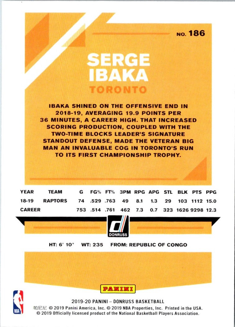 2019 Donruss Serge Ibaka