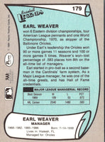 1989 Pacific Legends II Earl Weaver #179