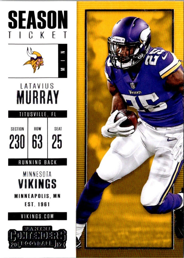 2017 Panini Contenders Latavius Murray #36