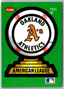 1987 Fleer Team Stickers Oakland Athletics