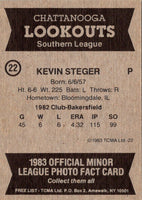 1983 TCMA Chattanooga Lookouts Kevin Steger #22