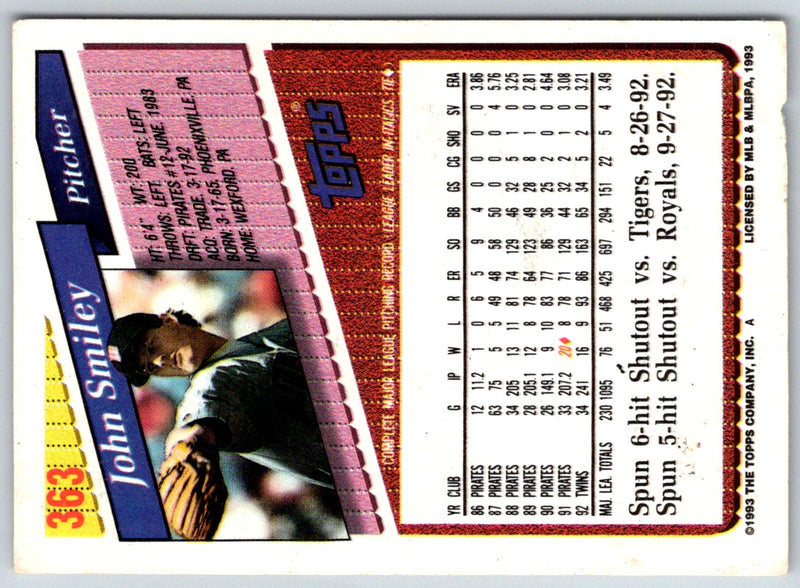 1993 Topps Inaugural Marlins John Smiley