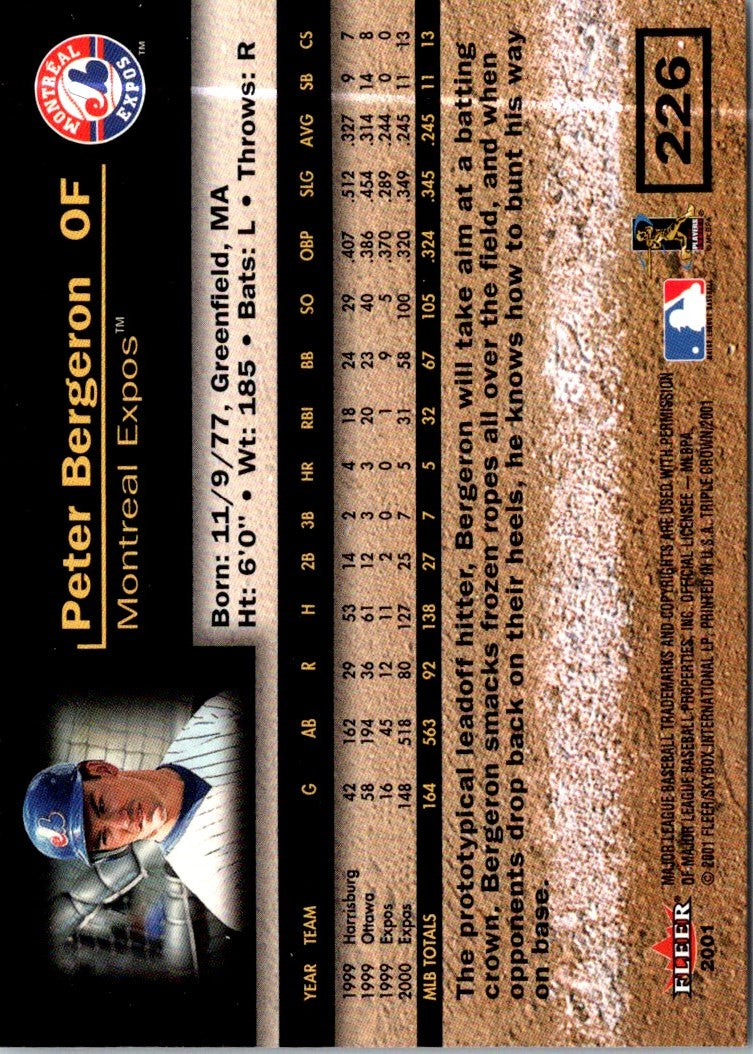 2001 Fleer Triple Crown Peter Bergeron