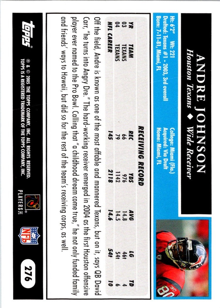 2005 Topps Andre Johnson