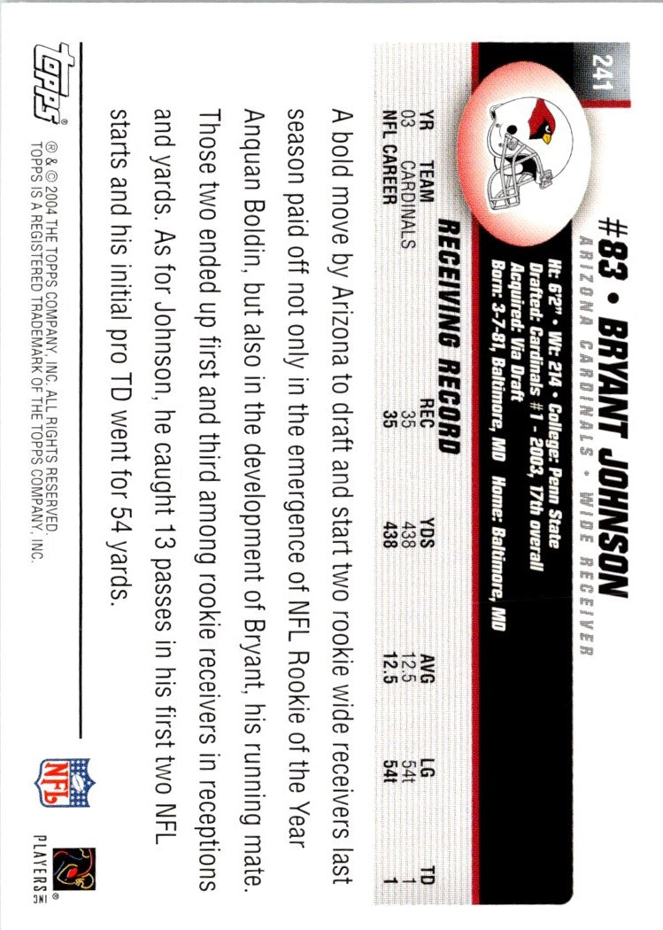 2004 Topps Bryant Johnson