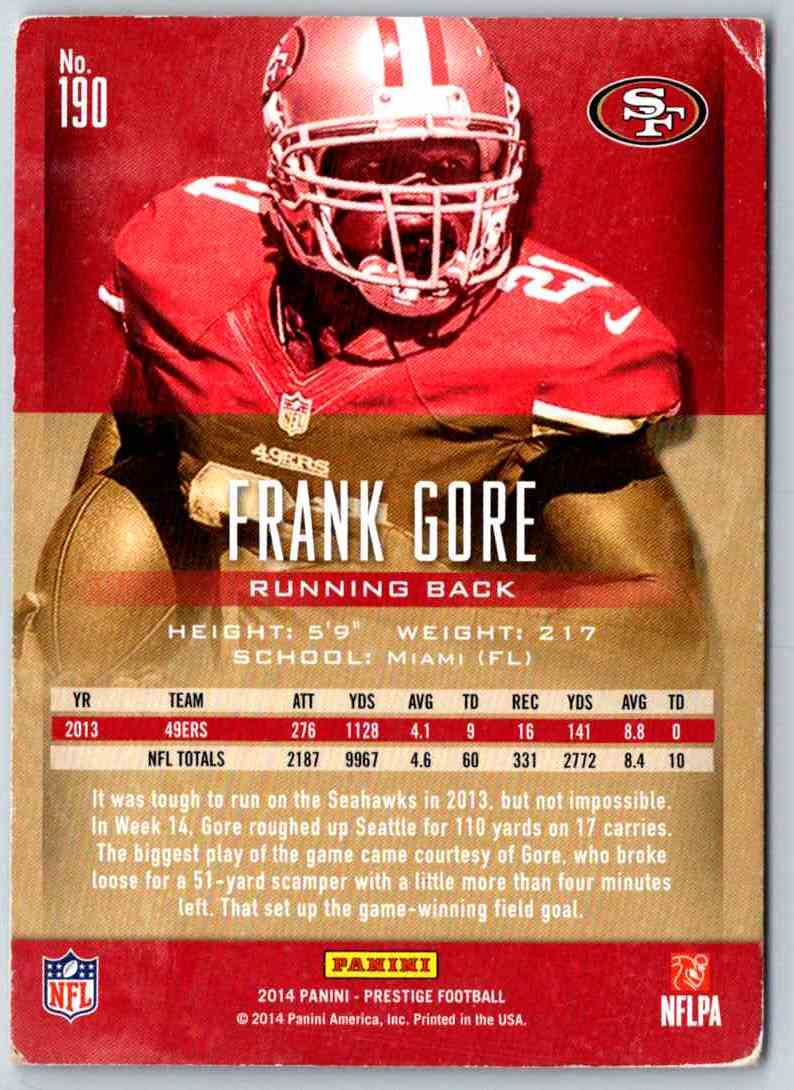 2014 Prestige Frank Gore