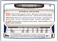 2013 Bowman Nick Franklin #12