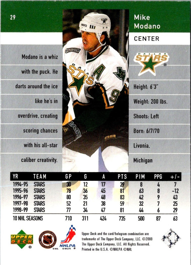 1999 Upper Deck Black Diamond Mike Modano