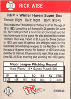 1989 T&M Senior League Rick Wise #117