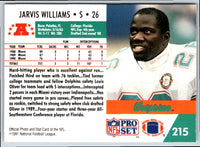 1991 Pro Set Jarvis Williams #215