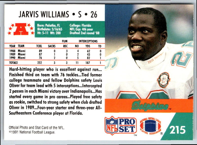 1991 Pro Set Jarvis Williams
