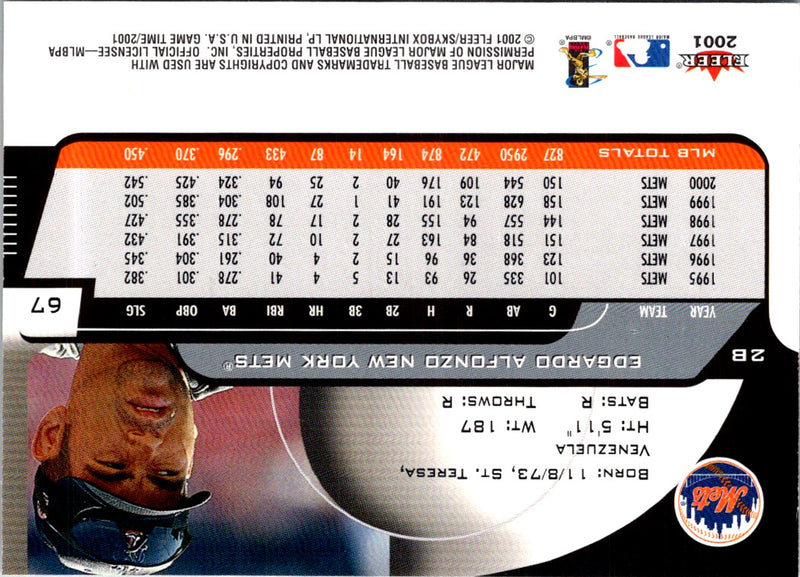 2001 Fleer Game Time Edgardo Alfonzo