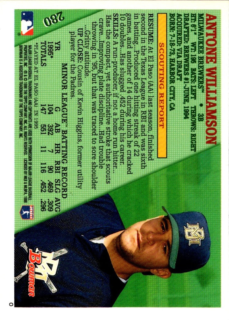 1996 Bowman Antone Williamson