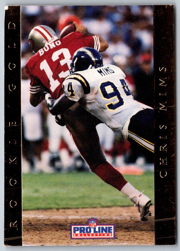 1992 Pro Line Portraits Rookie Gold Chris Mims #25