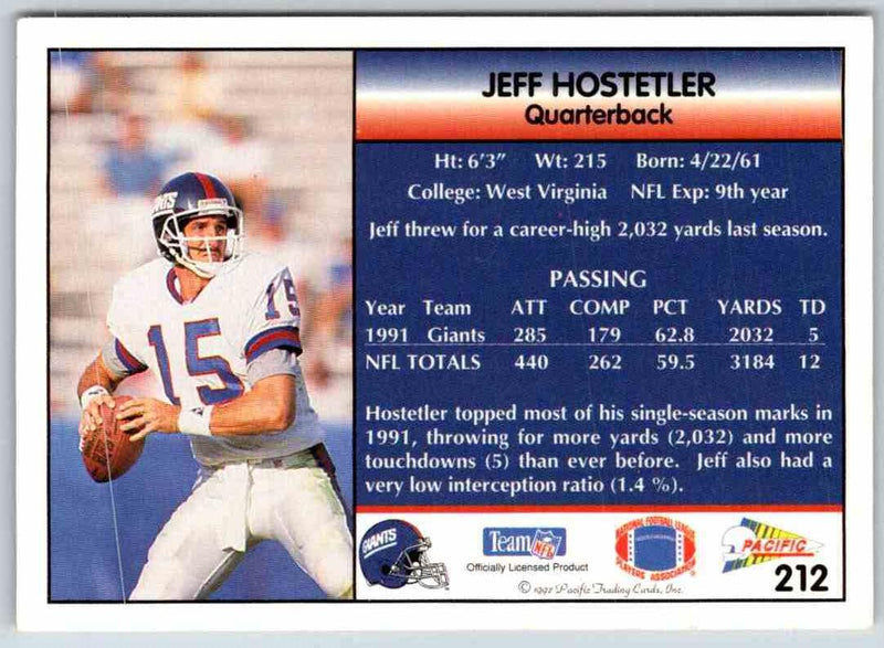 1998 Pacific Jeff Hostetler