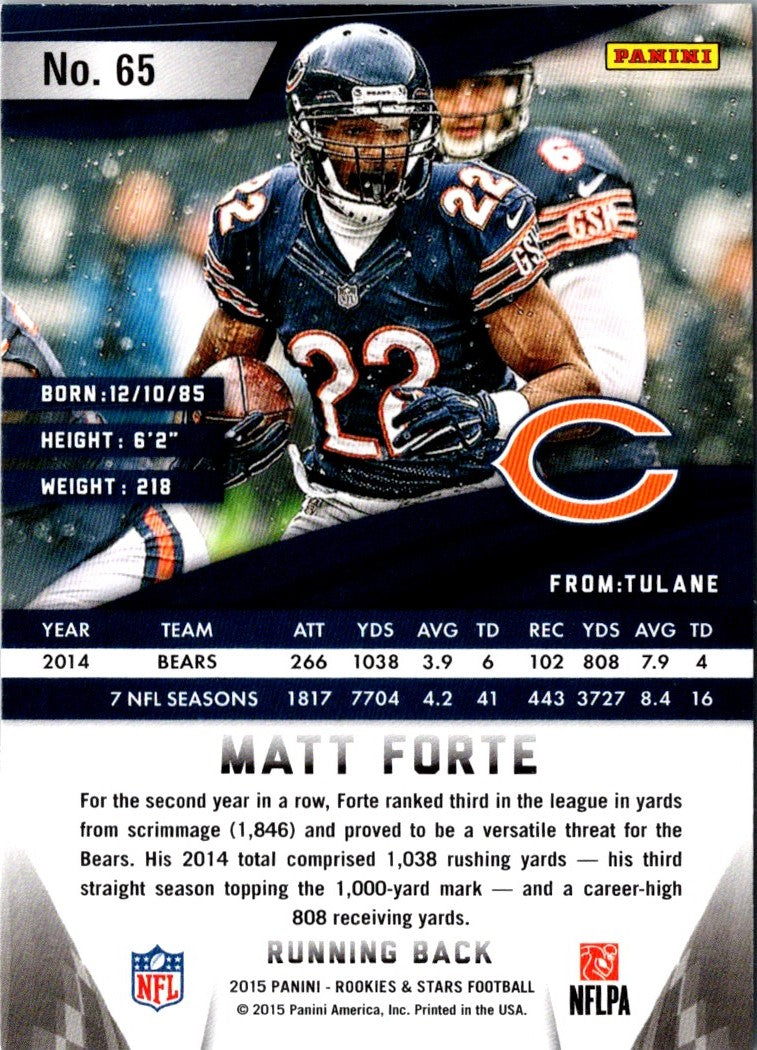 2015 Panini Rookies & Stars Matt Forte