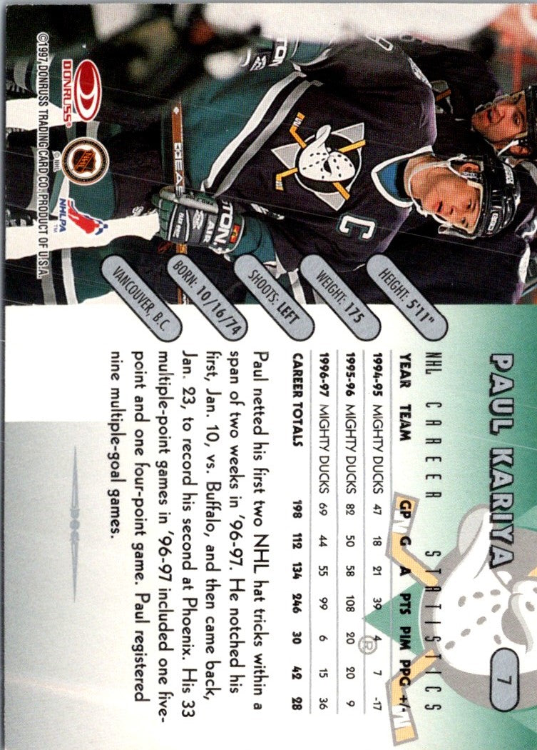 1997 Donruss Paul Kariya