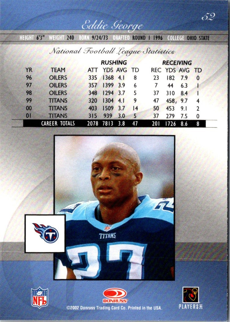 2001 Donruss Elite Eddie George