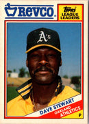1988 Topps Revco League Leaders Dave Stewart