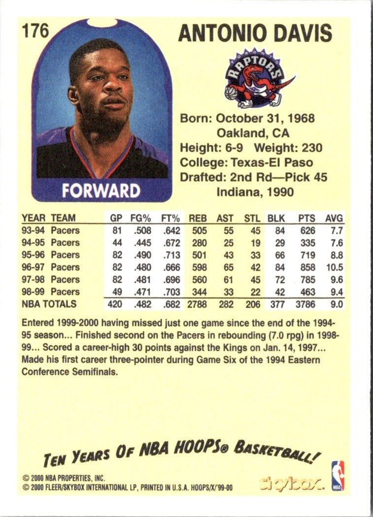 1999 Hoops Decade Antonio Davis