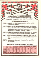 1981 Donruss Eric Rasmussen #123