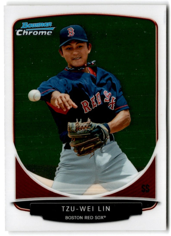 2013 Bowman Chrome Prospects Tzu-Wei Lin #BCP133