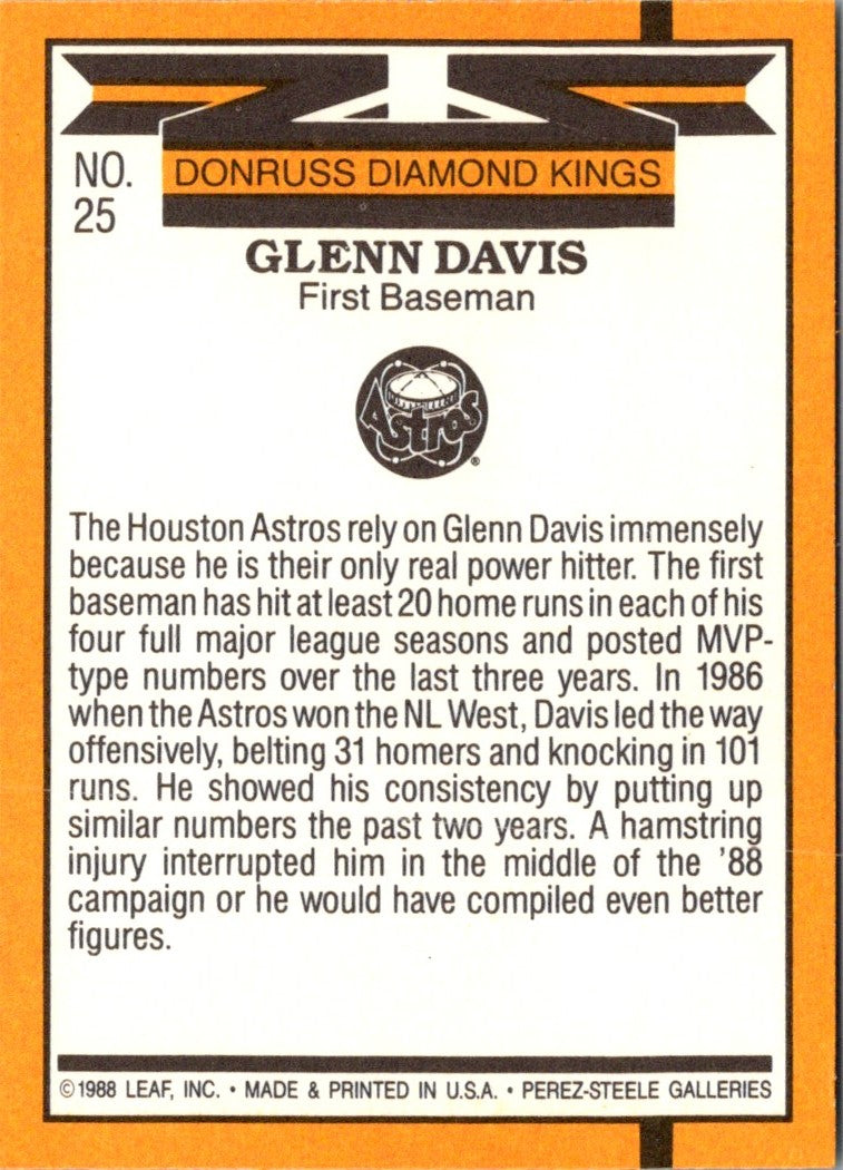 1987 Donruss Glenn Davis