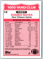 1988 Topps 1000 Yard Club Rueben Mayes #13