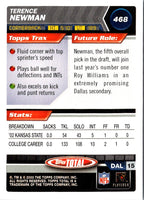 2003 Topps Total Terence Newman #468 Rookie