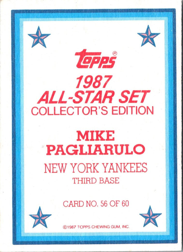 1987 Topps Glossy Send-Ins Mike Pagliarulo