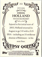 2016 Topps Gypsy Queen Derek Holland #252