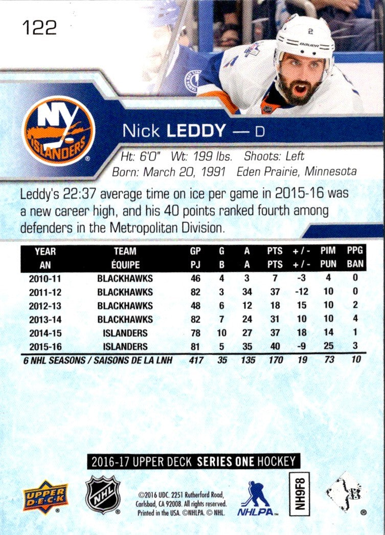 2016 Upper Deck Nick Leddy