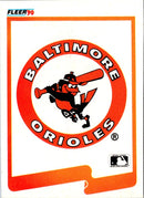 1990 Fleer Wax Box Cards Orioles Logo