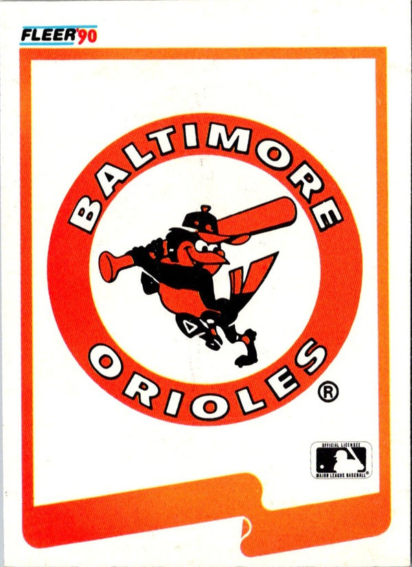 1990 Fleer Wax Box Cards Orioles Logo #C-24