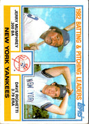 1983 Topps Yankees Team Leaders - Jerry Mumphrey/Dave Righetti