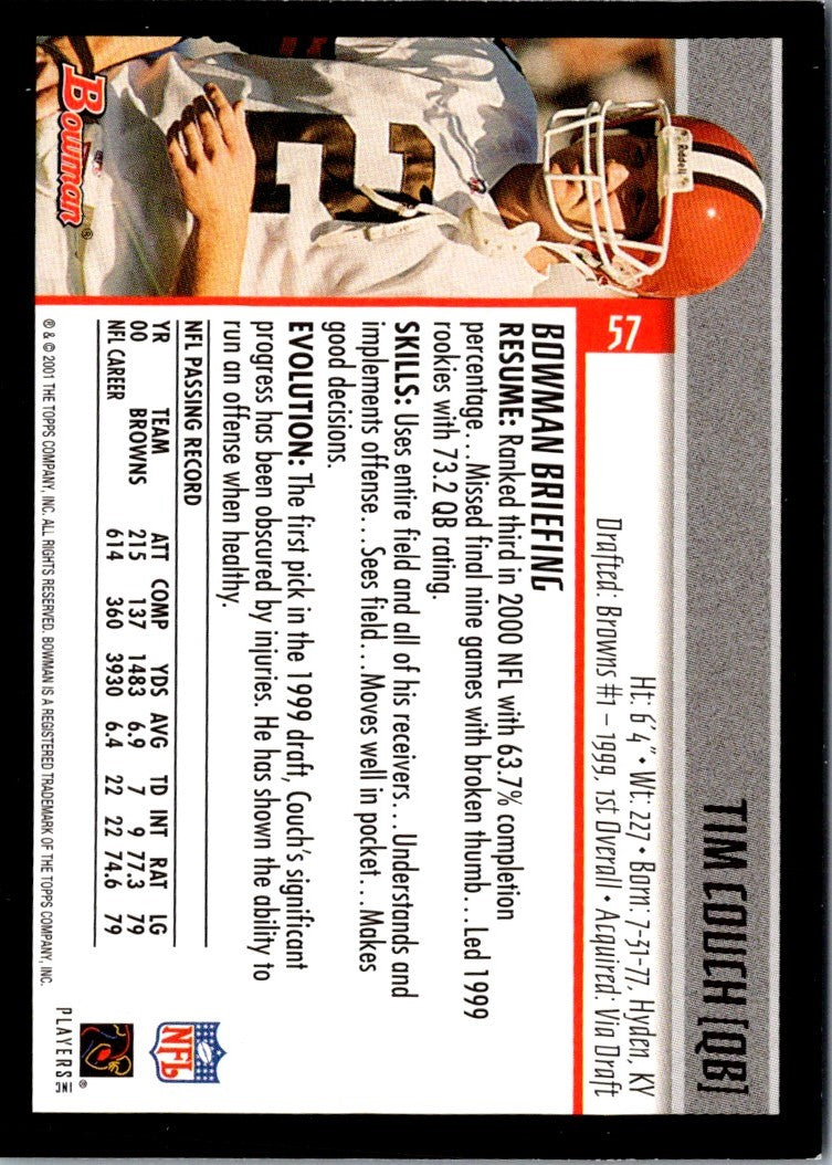 2001 Bowman Tim Couch