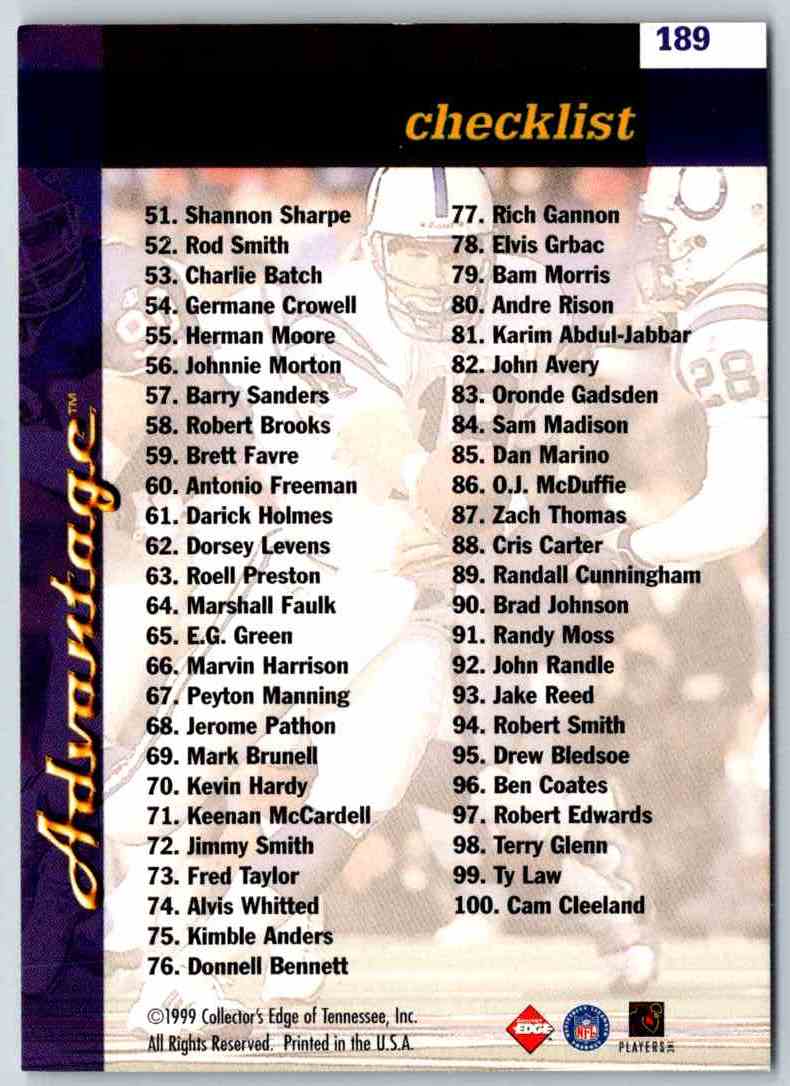 1998 Edge Checklist