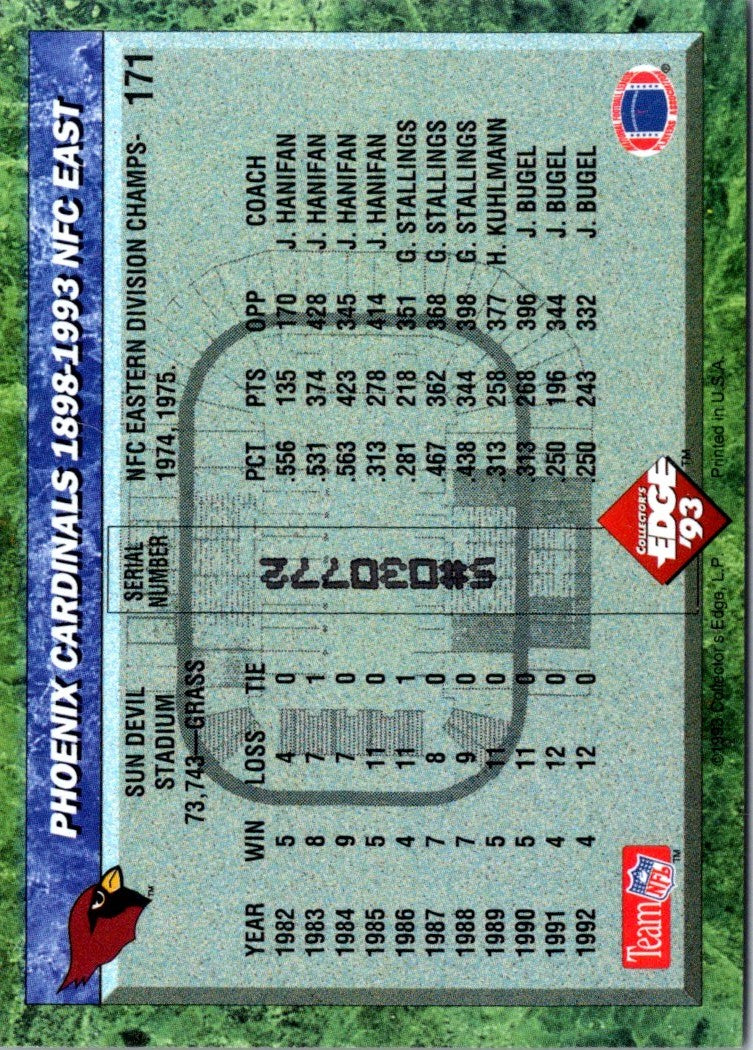 1993 Collector's Edge Phoenix Cardinals