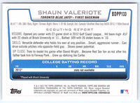 2012 Bowman Shaun Valeriote #BDPP133