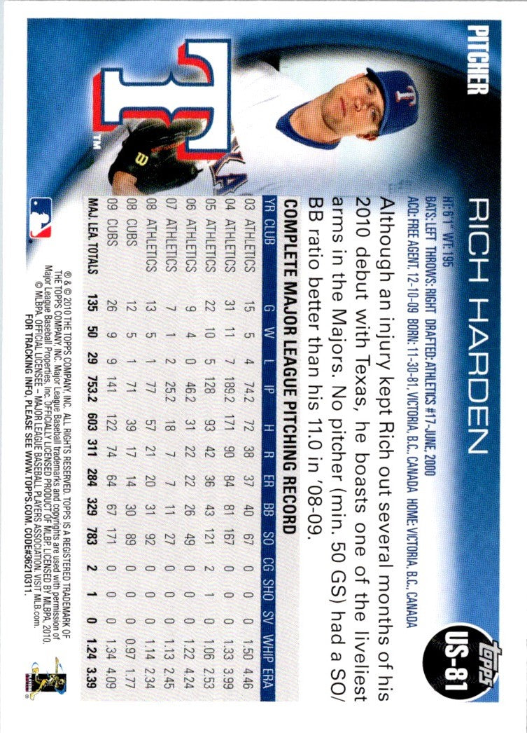 2010 Topps Update Rich Harden