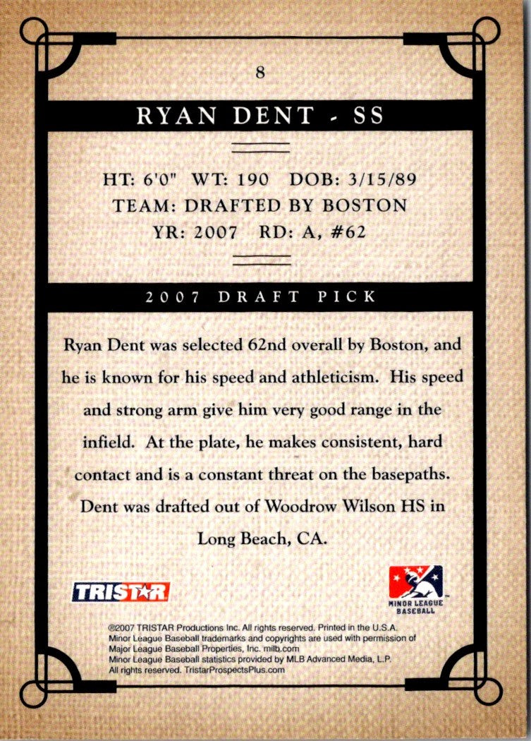 2007 Tristar Prospects Plus Ryan Dent