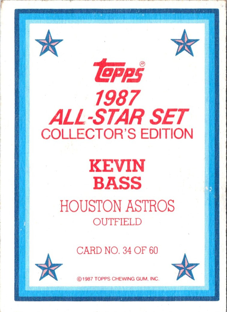 1987 Topps Glossy Send-Ins Kevin Bass