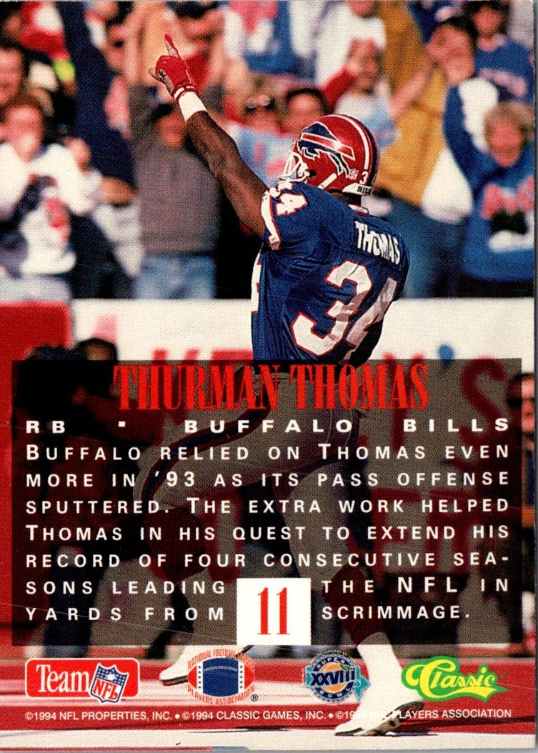 1994 Classic NFL Experience Thurman Thomas