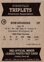 1983 TCMA Evansville Triplets Bob Grandas #19