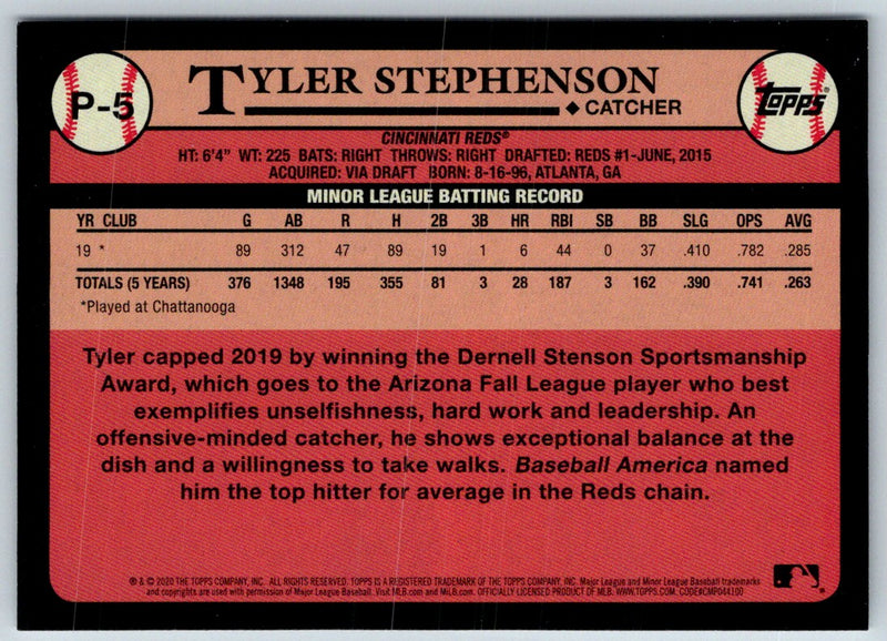 2020 Topps Update Prospects Tyler Stephenson