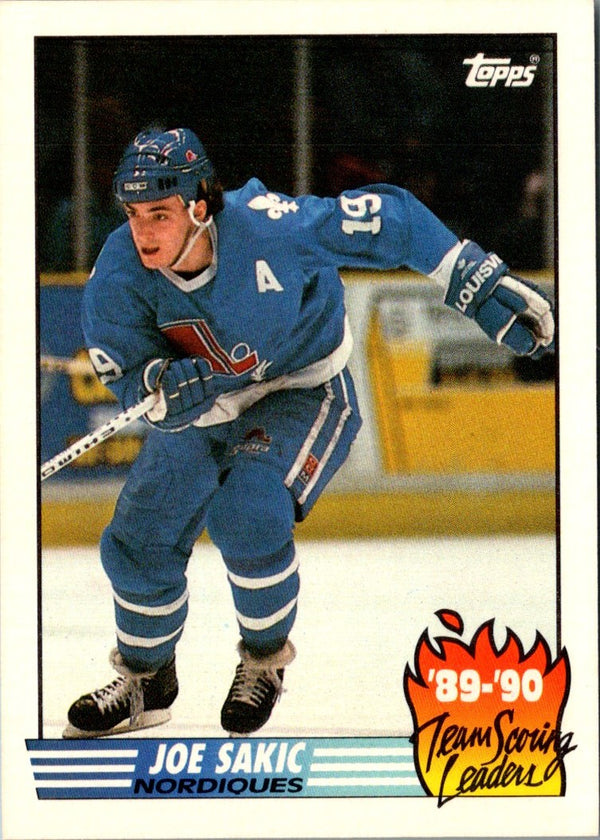 1990 Topps Team Scoring Leaders Joe Sakic #14