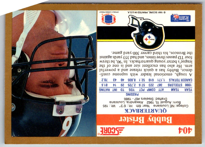 1991 Score Bubby Brister